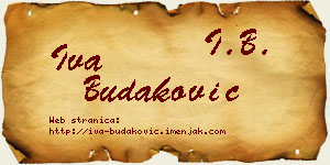 Iva Budaković vizit kartica